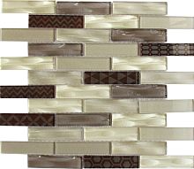 Стеклянная мозаика Bonaparte Мозаика стеклянная и стеклянная с камнем OptimaBrown