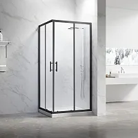 Душевой уголок Veconi RV27B-9090-01-C8 Rovigo RV-27B, 90х90х190 см, профиль черный/стекло прозрачное