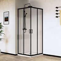 Душевой уголок Vincea VSS-5CT900CLB City, 90х90 см, профиль черный/стекло прозрачное