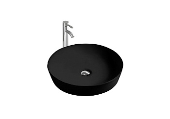Раковина Aquatek AQ5558-MB Европа для установки на столешницу, 41.5х41.5 см, черный матовый