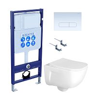 Инсталляция с подвесным унитазом Aquatek Дива SET AQUATEK ДИВА-013 4в1 Инсталляция с подвесным унитазом Aquatek Дива SET AQUATEK ДИВА-013 4в1