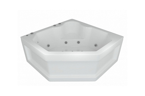 Ванна Aquatek LIR150-0000006 Лира акриловая 148х148 см, гидромассаж ПН, с фронтальным экраном, белая
