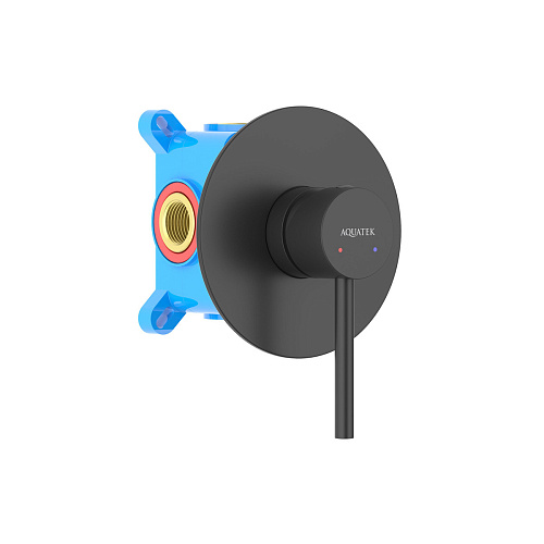 Смеситель Aquatek AQ1366MB Европа для душа (внешняя и скрытая часть), черный матовый