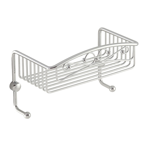 Решетка Migliore 22040 Complementi одинарная с двумя крючками, хром купить недорого в интернет-магазине Керамос