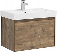 Тумба с раковиной Aquanet 00254696 Nova Lite, 76х46 см, коричневая