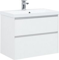 Тумба с раковиной Aquanet 00242524 Гласс, 80х45 см, белая Тумба с раковиной Aquanet 00242524 Гласс, 80х45 см, белая