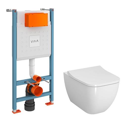 Инсталляция с подвесным унитазом Vitra Shift 9855B003-7207