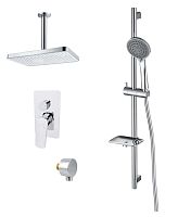 Комплект Aquatek AQ1075CR Вега для ванной Set 4 в 1 (AQ1046CR + AQ2071CR + AQ2454CR + AQ2011CR), хром