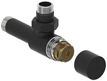 Вентиль Сунержа 15-1404-1212 угловой, (под шестигранник) G 1/2" НР х G 1/2" НР, муар темный титан