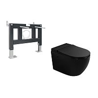 Инсталляция с подвесным унитазом Abber BEQUEM AC1108PMB-AC0101P