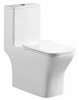 Унитаз-моноблок Azario AZ-8617 Lodi с сиденьем микролифт, 67х35 см, белый