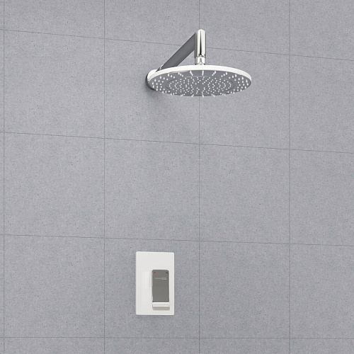 Встраиваемый комплект WasserKRAFT A12667WHITE для душа с верхней душевой насадкой