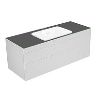 Тумба Keuco 31573710100 Edition 400 под умывальник 140х53.5 см, белый/стеклое матовое антрацит