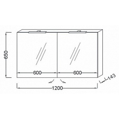 Шкаф зеркальный Jacob Delafon Spherik EB798RU-HU