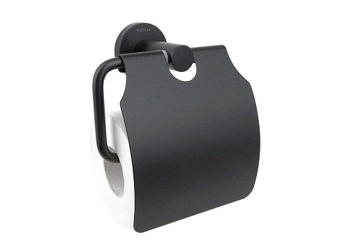 Бумагодержатель Aquatek AQ4009MB Вега с крышкой, черный матовый - купить в Санкт-Петербурге, цена на Бумагодержатель Aquatek AQ4009MB Вега с крышкой, черный матовый в интернет-магазине Керамос Бумагодержатель Aquatek AQ4009MB Вега с крышкой, черный матовый купить недорого в интернет-магазине Керамос