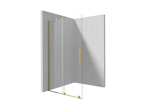 Душевое ограждение Deante KTJ_R30R Prizma раздвижное 100х195 см WALK-IN, брашированное золото Душевое ограждение Deante KTJ_R30R Prizma раздвижное 100х195 см WALK-IN, брашированное золото