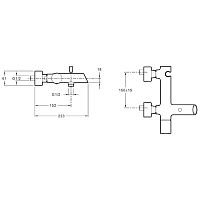 Смеситель для ванны/душа Jacob Delafon TOOBI E8963-CP (exp)