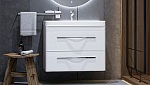 Тумба под раковину Velvex tpJIL.80.2Y-233 Jill подвесная 38х78 см, белая