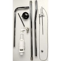 Смывной механизм GSI BOCR Classic для подвесного бачка с высокой трубой, хром