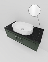 Тумба с раковиной La Fenice Cubo NFNC-01-CUB-G-100-2-M-GB