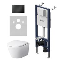 Комплект: Унитаз, Инсталляция, Кнопка смыва AM.PM X-Joy IS90238.851900