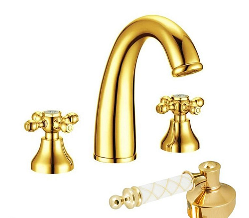 Смеситель для умывальника Boheme TRADIZIONALE ORO 297-MR-W