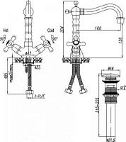 Смеситель для раковины Cezares RETRO CEZARES RETRO-C-LS2-02