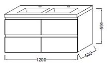 Тумба под раковину Jacob Delafon Sobro EB1272RU-E12