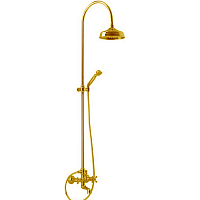 Смеситель для ванны Cisal AC00415124  Arcana  с душевым комплектом и верхним душем, цвет золото