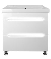 Тумба Loranto CS00047915 Арфа с раковиной, напольная, 80х44 см, белая