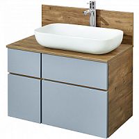 Набор Акватон 1A2568K4MIX30: тумба-умывальник 1A256801MIX30 Мишель 80, дуб рустикальный/фьорд /1A73313KLK010 раковина Лола/1A253203MIX40 столешница керамогранит