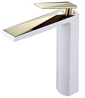 Смеситель Boheme 382-W Venturo для умывальника, высокий, белый/золото