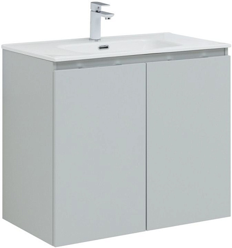 Тумба с раковиной Aquanet 00273984 Алвита New, 81х47 см, серая Тумба с раковиной Aquanet 00273984 Алвита New, 81х47 см, серая снят с производства