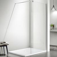 Душевая перегородка Aquatek AQ WIW 12020CH 120 см, прозрачное стекло, профиль хром