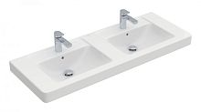 Раковина Villeroy & Boch 61311301 Omnia Architectura для мебели 130х49 см, двойная, альпийский белый (White Alpin)
