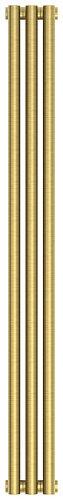 Радиатор Сунержа 051-0301-1203 Эстет-1 отопительный н/ж 1200х135 мм/ 3 секции, состаренная латунь