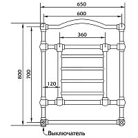 Полотенцесушитель электрический Migliore  ML.EDW-EL.501.CR