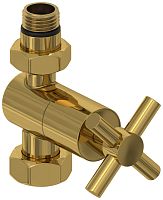 Вентиль Сунержа 03-1409-1234 прямой, (крест) G 1/2" НР х G 3/4" НГ, золото
