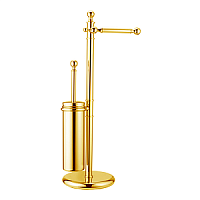 Cisal AR09095024  Arcana Напольная стойка с ершиком и держателем т/б, цвет золото
