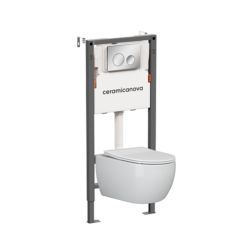 Комплект: Унитаз, Инсталляция, Кнопка смыва Ceramica Nova  CN3001_121001CH