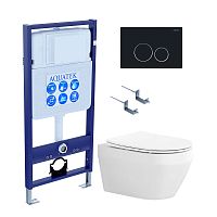 Инсталляция с подвесным унитазом Aquatek Лея SET AQUATEK ЛЕЯ cm-020 4в1