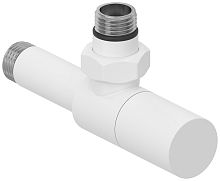 Вентиль Сунержа 30-1400-1212 угловой, (цилиндр) G 1/2" НР х G 1/2" НР, матовый белый
