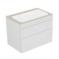 Тумба Keuco 31571750100 Edition 400 под умывальник 70х53.5 см, белый/стекло матовое кашемир