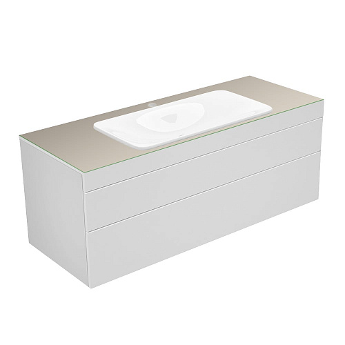 Тумба Keuco 31583740100 Edition 400 под умывальник 140х53.5 см, белый/стекло глянцевое кашемир купить недорого в интернет-магазине Керамос