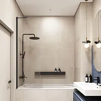 Шторка Veconi PL84B-100-01-C7 Palau на ванну PL-84B, 100x150 см, профиль черный/стекло прозрачное Шторка Veconi PL84B-100-01-C7 Palau на ванну PL-84B, 100x150 см, профиль черный/стекло прозрачное