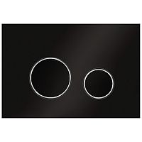 Смывная клавиша KKPol SPP/146/0/K (350/PPC/140-00-A0) M11 V1 для инсталляции, черный/хром/черный матовый