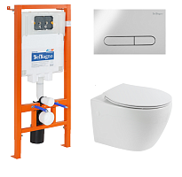 Инсталляция с подвесным унитазом BelBagno PROSPERO BB507B/BB1055SC/BB002-80/BB005-PR-CHROME