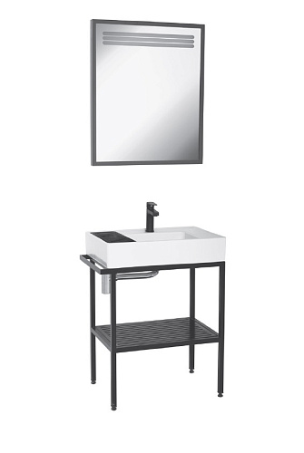 Зеркало Creavit AR065-A.SS Arya подвесное 75х65 см, черный купить недорого в интернет-магазине Керамос Зеркало Creavit AR065-A.SS Arya подвесное 75х65 см, черный купить недорого в интернет-магазине Керамос