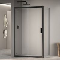 Душевой уголок RGW 35087628-14 Passage PA-76B (PA-016B + Z-050-2B), 195 см, профиль черный