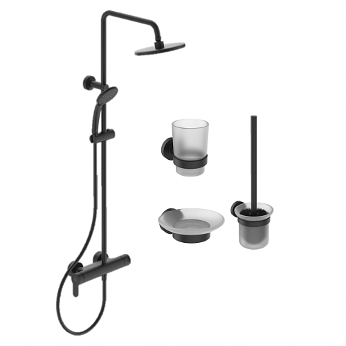Душевая система Ideal Standard BL750S2 Cerafine O с аксессуарами, черный шелк Душевая система Ideal Standard BL750S2 Cerafine O с аксессуарами, черный шелк